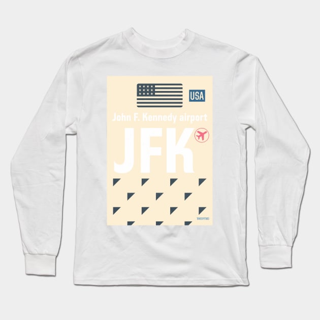 JFK airport sticker Long Sleeve T-Shirt by Woohoo